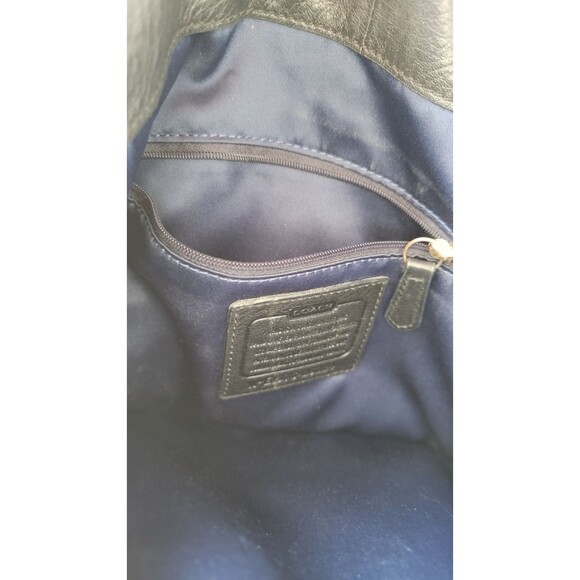 Coach Black  Leather Madison Pebbled Phoebe Shoulder Bag w Gold Hardware Purple - Picture 12 of 16